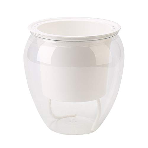 Bodhi2000 Macetas autorriego - Adecuado para Plantas, violetas africanas, macetas para Plantas, macetas autorriego para Plantas de Interior/Exterior macetas de Flores Interiores, plástico, Large