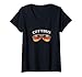 Damen Cottbus Germany Vintage Flag Sunglasses T-Shirt mit V-Ausschnitt