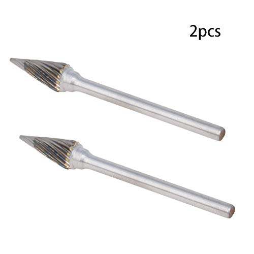 Fresas rotativas de carburo de tungsteno 3mm de vástago, 2 piezas miniatura 3