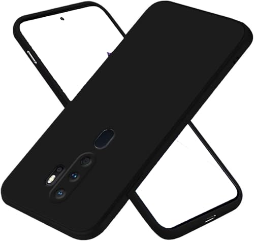 Custodia Compatibile con OPPO A9 / A5 2020 / A11/ A11X CPH1931 CPH1959 CPH1937 CPH1939 schermo display lcd 6.5 BACK COVER case soft GEL SILICONE protezione flessibile matte MORBIDA TPU (Nero)