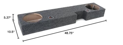 Bbox Dual Sealed 10 Inch Subwoofer Enclosure - Accu-Tuned Sealed Subwoofer Boxes & Enclosures - Subwoofer Box Improves Audio Quality, Sound & Bass - Fits 2001-2016 Ford F250/350/450 Extended Cab