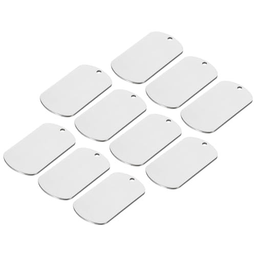 MECCANIXITY Étiquettes inox vierges 1.8"x1" pack 10