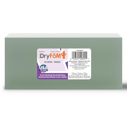 FloraCraft Floral Desert DryF?M Brick 2.6 Inch x 3.4 Inch x 7.8 Inch Green