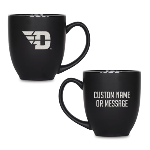 Image of Rico Industries NCAA Primary 15-Oz Personalized Matte Black Bistro Mug - for Hot or Cold Drinks