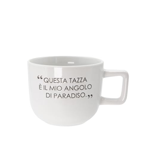 KASANOVA Tasse Jumbo 500 ml Quotes – En céramique avec inscription décorative, compatible micro-ondes et lave-vaisselle, idée cadeau parfaite (blanche)
