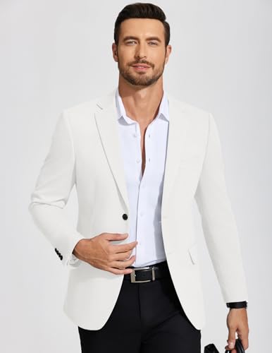 Image of COOFANDY Mens Casual Blazer Knit Sport Coat Lightweight Two Button Suit Jacket