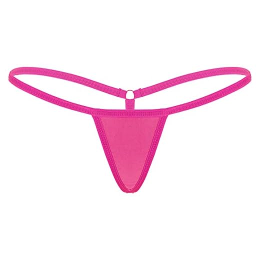 iiniim Mini Tanga T-Back para Mujer Sexy Micro Bikini Briefs Tangas de Hilo Braguitas G-String Sexy Ropa Interior Lencería Suave B Hot RosaD Talla única