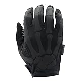 TACLAB Reaper Dark Skeleton Gloves - Thin and Lightweight for Airsoft, Paintball, Cycling, Motorcycle, Multipurpose (Medium)