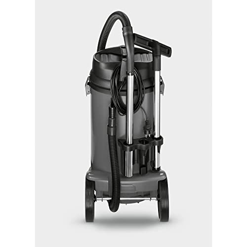 Kärcher Commercial Wet Dry Vacuum Cleaner - NT 48/1 - with Integrated Cable Hook and Accessory Storage - 2 Suction Tubes, Floor Nozzle and Crevice Nozzle - 13 Gallons