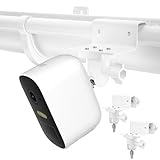Arlo Gutter Mount - Weatherproof Gutter Mount Compatible with Arlo Pro, Arlo Pro 2, Arlo Pro 3, Arlo HD, Arlo Ultra - Greater Height and Best Viewing Angle for Your Arlo Cameras (2 Pack, White)