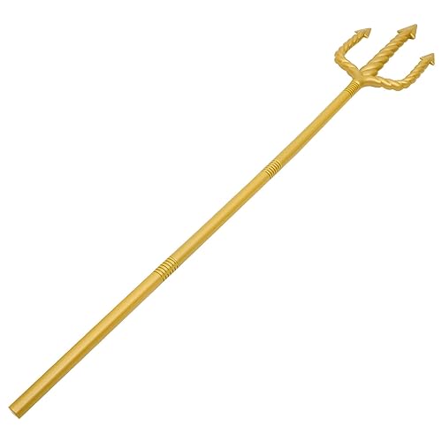 Gadpiparty Tridente De Neptuno Juguete Tridente De Plástico Fiesta De Halloween Accesorios Para Disfraz De Puntal De Horquilla Bastón Disfraz De De Cosplay El Plastico Caña De Las Mujeres