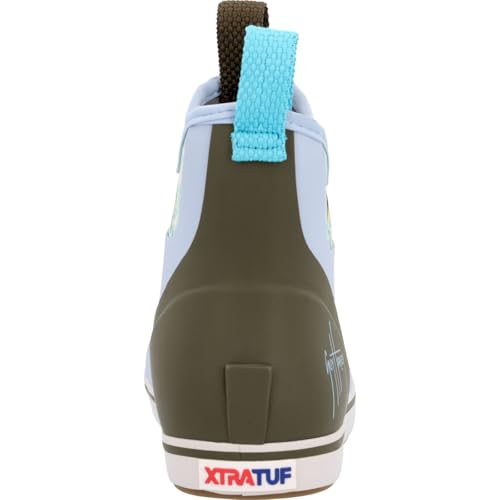 Image of XTRATUF 6 inch Women's Ankle Deck Boot Guy Harvey - Lightweight, 100% Waterproof Rubber Footwear - Non-Marking, Slip-Resistant Outsole - Moisture-Wicking Liner