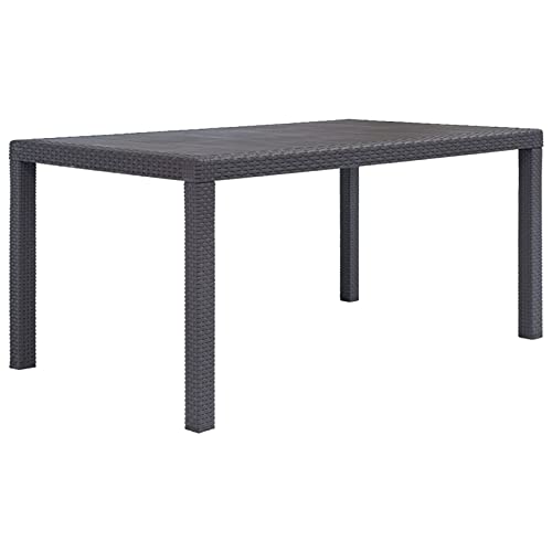 Atlojoys Gartentisch, Terrassentisch, Partytisch, Buffettisch, Tisch für den Garten, Esstische, Braun 150 x 90 x 72 cm…