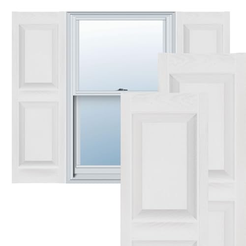 Ekena Millwork Lifetime Vinyl LP2S14X05900WH Standard Two Equal Panel