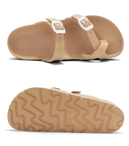 Image of Haifago Women's Platform Sandals with Arch Support, Summer Beach Slides Adjustable Buckle Comfortable Lightweight EVA Slip on Slide