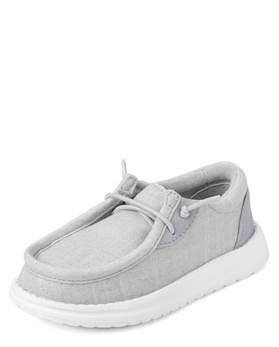 The Children's Place,Baby Boys and Toddler Casual Slip On Shoes,Grey Canvas,Toddler,9