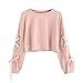 Felpe Corte Tumblr Ragazza Donna Vintage,Ragazza Felpa Con Cappuccio Pullover Elegante Manica Lunga Crop Top Maglietta Cotone Camicette T-Shirt Yoga Fitness Calcio Sportiva Maglione Autunno