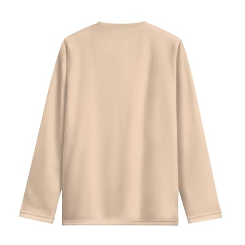 Image of Girls Long Sleeve T Shirt Cute Cartoon Crewneck Shirt for Kids 3-16Y Fall Winter Clothes