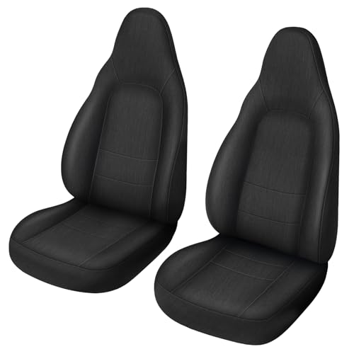 Kistrba Front Seat Covers Compatible with 2001-2005 Mazda MX-5 Miata, Heavy Duty Cationic Linen Fabric Seat Protector