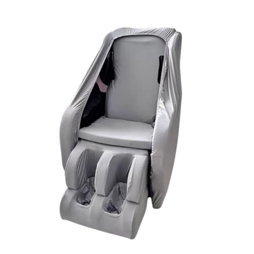MKKBOB Full Body Massage Chair Cover Fitted,Main Body + Foot Cover + Outer Cover, Portable Massage Chair Cover Zero Gravity Shiatsu Massage Chair Protector Covers(Gray,Patch Style)