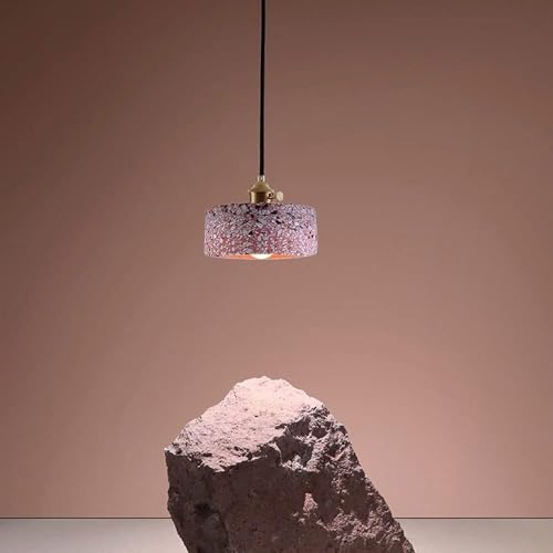 Lampe à suspension cuivre E27 hauteur réglable pour petit espace