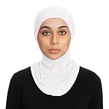 Ninja Cotton Jersey Inner Neck Under Scarf for Hijabs White