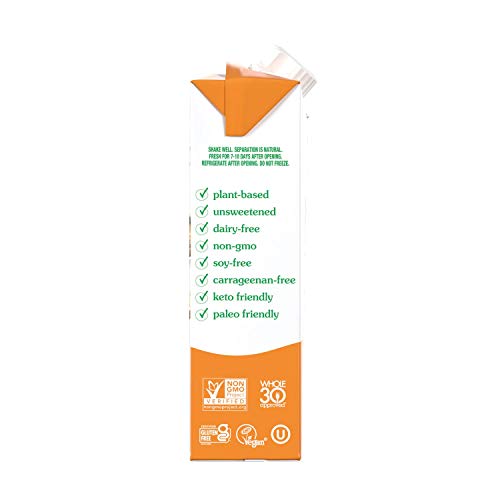 nutpods Hazelnut, 6-Pack), Unsweetened Dairy-Free Creamer, Made from Almonds and Coconuts, Whole30, Gluten Free, Non-GMO, Vegan, Kosher