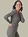 LAPASA Womens 100% Merino Wool Base Layer Midweight Activewear Thermal Underwear Long John Shirt Long Sleeve Cold Weather L48 Small Heather Gray 1 Top