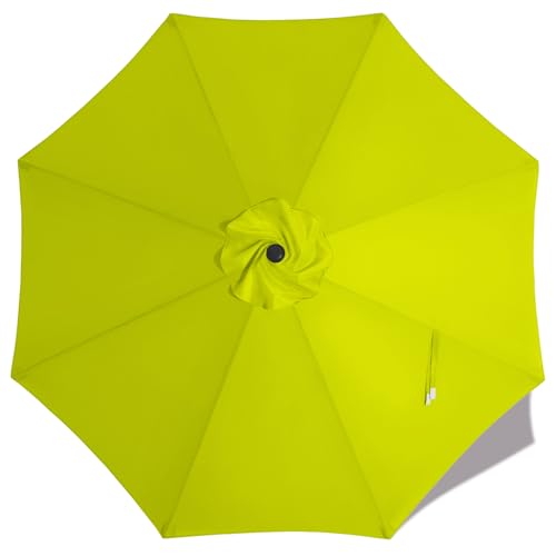 MASTERCANOPY Patio Umbrella 10 ft Replacement Canopy for 8 Ribs-Lemon