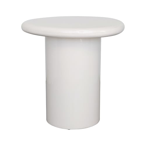 Bloomingville Round Concrete Side Table, White