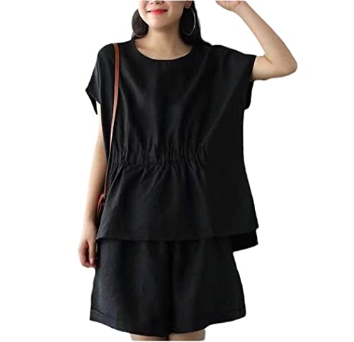 Ensemble short et haut col rabattable pour femme style tendance