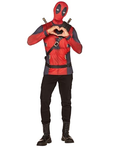 Spirit Halloween Adult Deadpool Costume Kit, Men, Size ADULT EXTRA LARGE, Multicolor