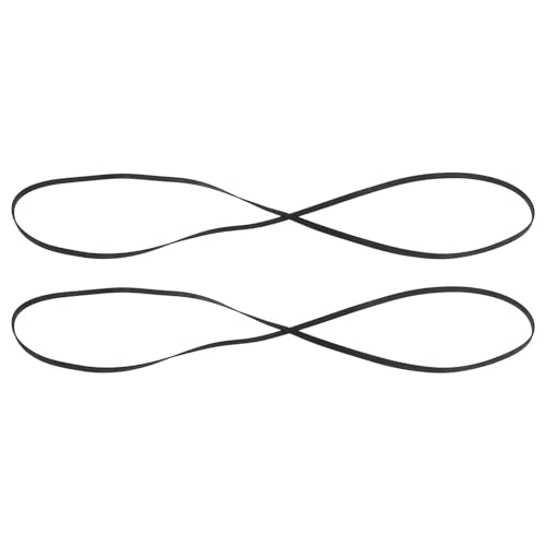 ROMISBABA Courroie Plate en Caoutchouc 2 Pièces 460 MM X 45 MM pour Platine Vinyle Courroie d'Entraînement Phonographe Accessoire de Remplacement Solide pour Tourne-Disque Dj