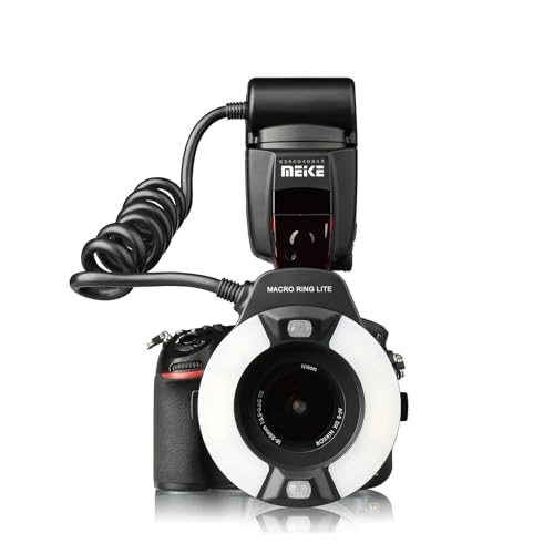 Meike 14EXT-C E-TTL Makro LED Ringblitz mit LED AF Assist Lampe für Canon EOS DSLR Kamera