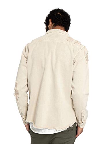 Image of VICTORIOUS Men's Distressed Denim Jacket