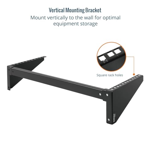 Tecmojo 4U Vertical Wall Mount bracket, Foldable Patch Panel Bracket fit 19” Switch/IT/Data Equipment, Open Frame Server Rack with 44lbs(20kg) Capacity, Vertical/Horizontal Mounting - Image 4