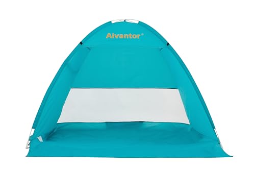 Alvantor® Beach Tent Beach Umbrella Outdoor Sun Shelter Automatic Instant Pop-Up UPF 50+ Portable Beach Shade Camping Fishing Hiking Canopy Light Weight for 2-3 Person Randomly Send Old/New Model