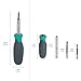 Amazon Basics 6-in-1 Multi-Bit Screwdriver/Nut Driver, Multicolor(Silver, Northern Glow Green, Grey)