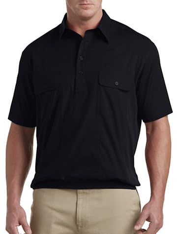 Harbor Bay by DXL Men's Big and Tall Banded-Hem Polo Shirt