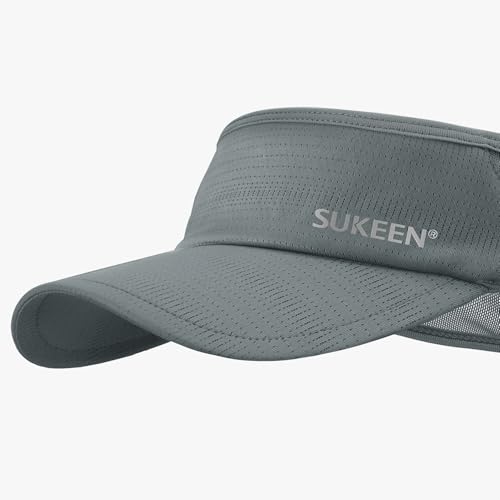 Image of Sukeen 2 Pack Sports Sun Visor Women Men Lightweight Packable Stretchy Visor Hat for Golf, Tennis, Running