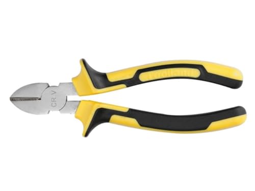 Tool HP04N Chrome Vanadium Steel Side Cutters Length 190 mm, Black/Yellow, Schwarz Und Gelb