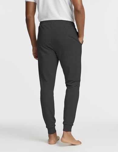 Image of Real Essentials 3 Pack: Men's Soft Lounge Sleep Joggers - Pajama Pants Drawstring & Pockets (Available in Big & Tall)