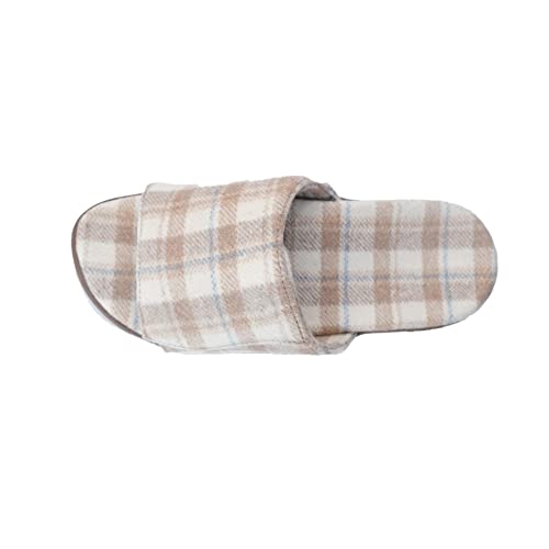 Strole Den Tartan Women's Wool Slide Slippers with Orthotic Arch Support2