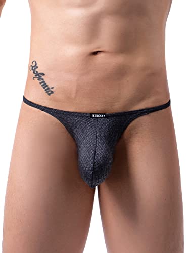 iKingsky Men's Big Pouch G-string Sexy Breathable Y-back Thong Underwear Low Rise Spandex Swimming Under Panties for Men2