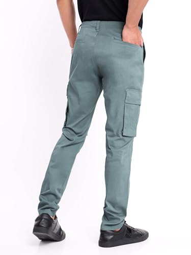 Image of Beyoung Cotton Lycra 6 Pocket Regular Fit Cargo Pants for Men | Cargo Trousers for Men