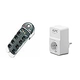 APC - Performance SurgeArrest 8 adaptateurs - compatibles Powerline & PM1W-GR APC Essential SurgeArrest 1 Outlet 230V, Blanc