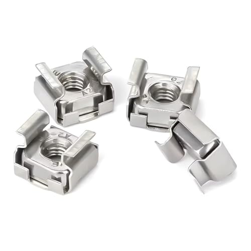 SYDARSYN M4 Käfigmuttern für Netzwerkschränke, Edelstahl Käfigmutter zur Rack-Montage (10 Stück)