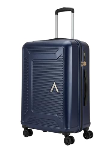 Image of VIP Aristocrat Premium Polycarbonate Trolley Bag,Hardside Pc Shell, Dual Wheel,Anti Theft Zipper,Spacious Interior with 3 Years Inetrnational Warranty (Blue, Check-in | 66 Cm | Medium)
