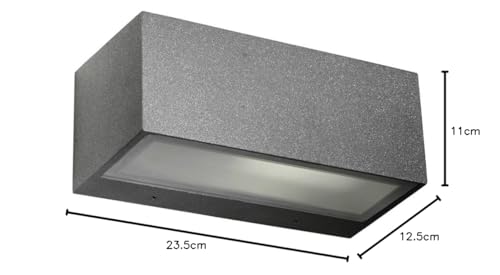 LedsC4 Lampada da Parete Ip66 Nemesis Aluminium 90...