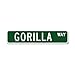 Produktbild LMMIXEE Gorilla Aluminium-Metallschild, Gorilla, individuelle Straßenschilder, Tierliebhaber, Geschenk, Wanddekoration für Wohnzimmer, Retro, rustikale Küche, Wandkunst, Innen- und Außendekoration,